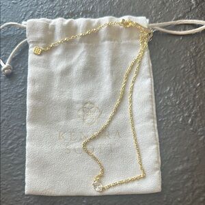 Kendra Scott Gold Chain with Clear Gemstone